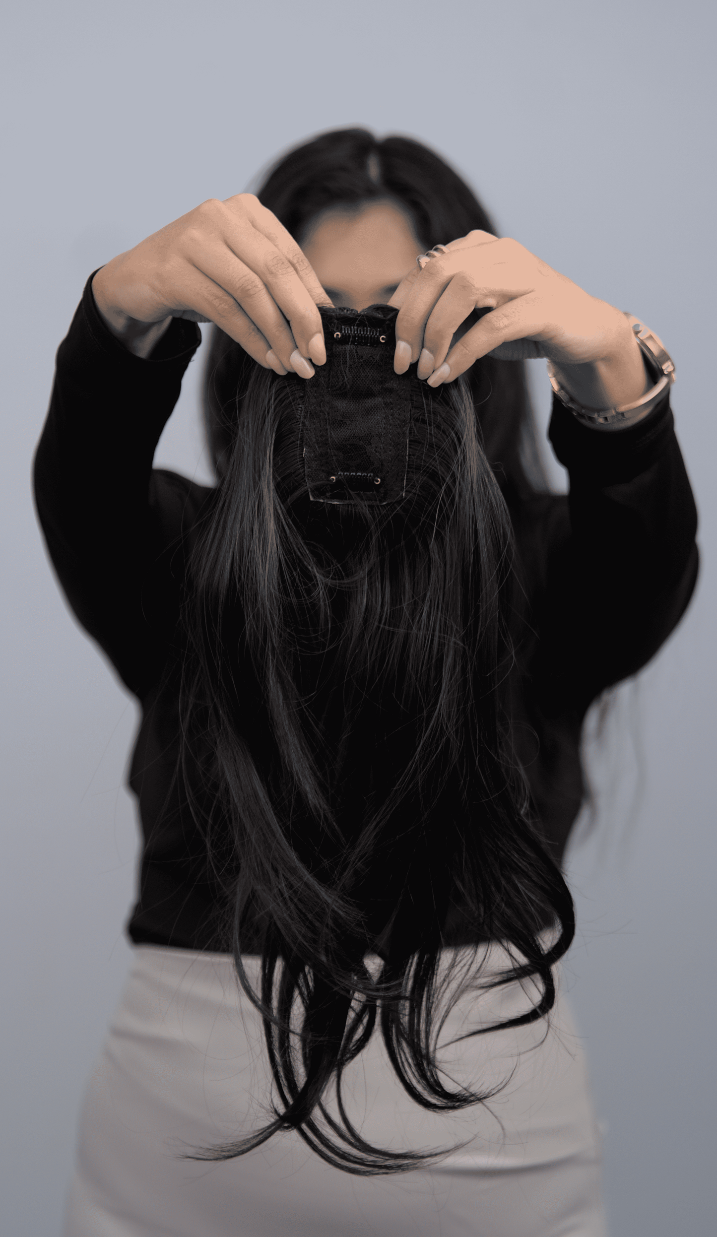 2*4- 2 clips Scalp Topper (Brown)