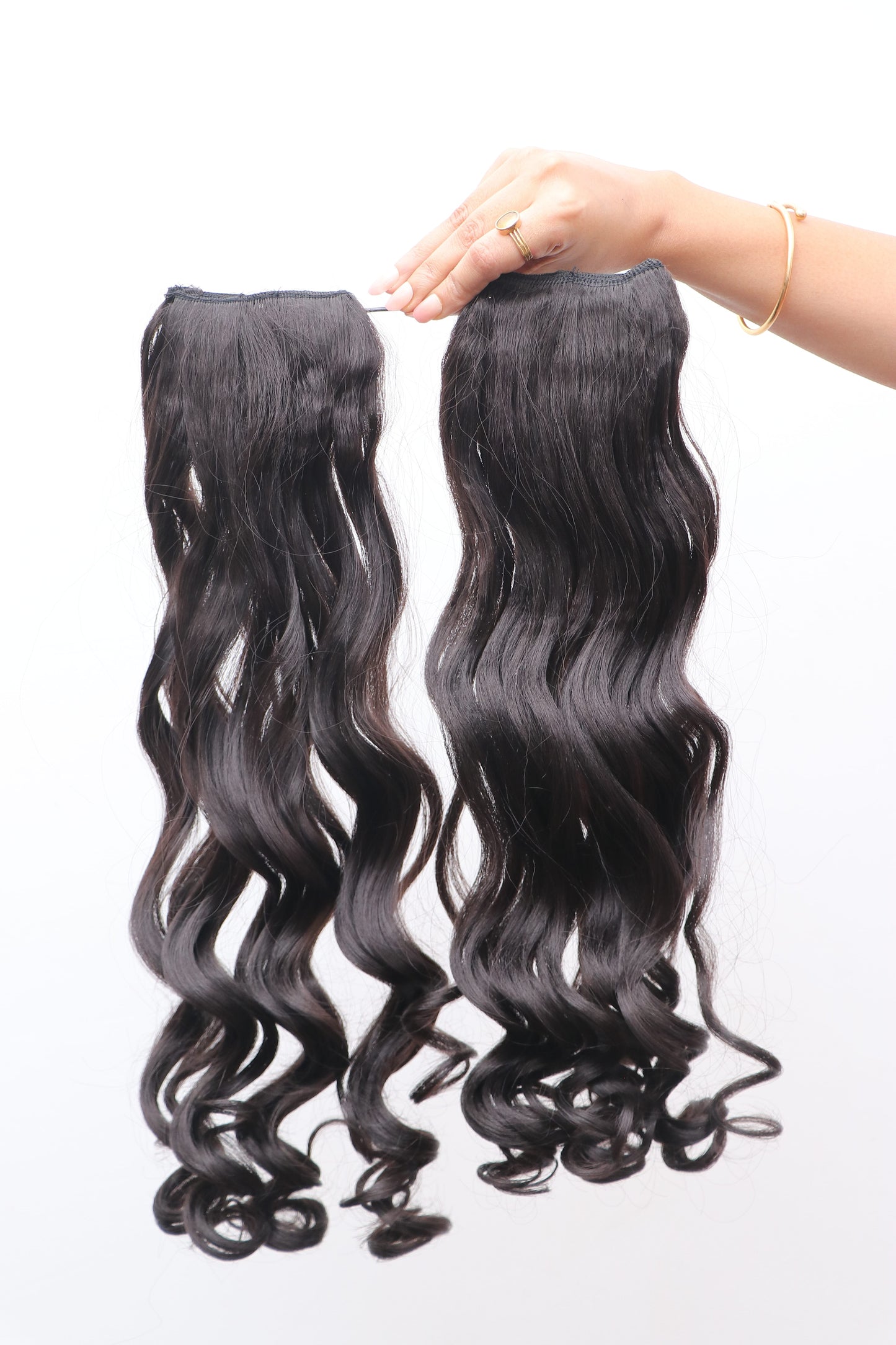 Black Curly Side Patches