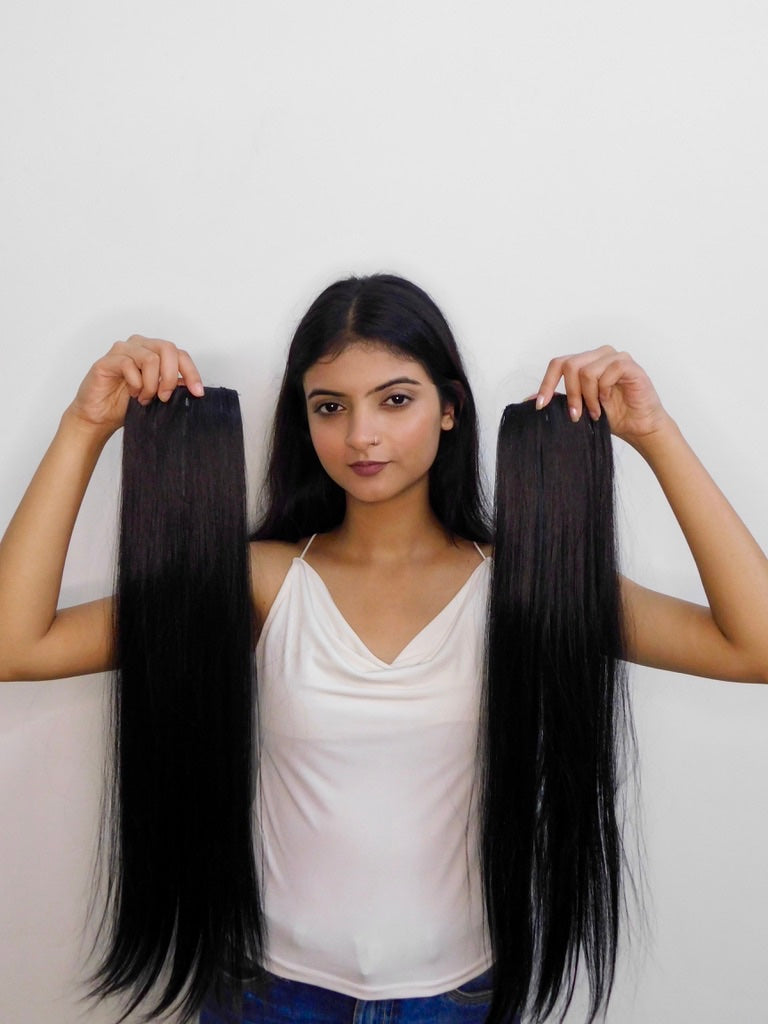 Black Straight Volumizers ( Set of 3 )