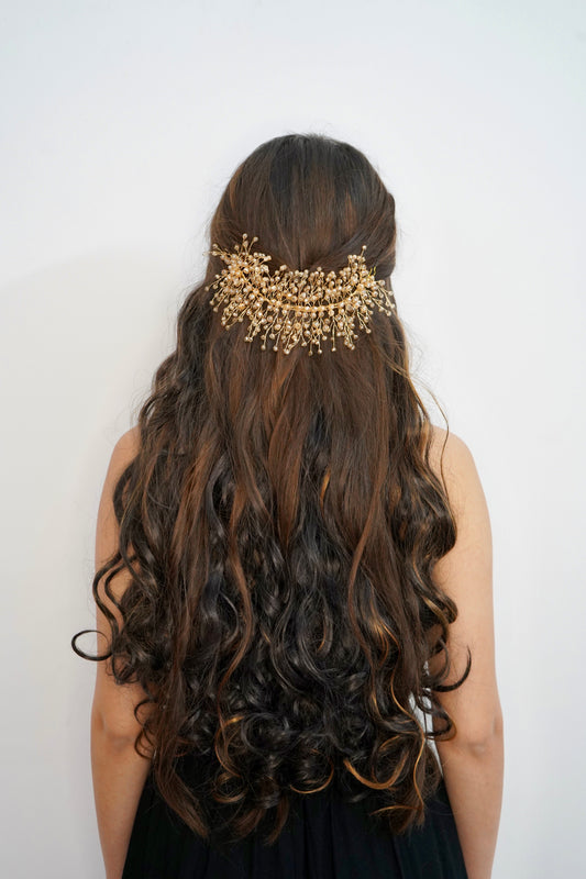 Golden Pearl Hair Jewellery