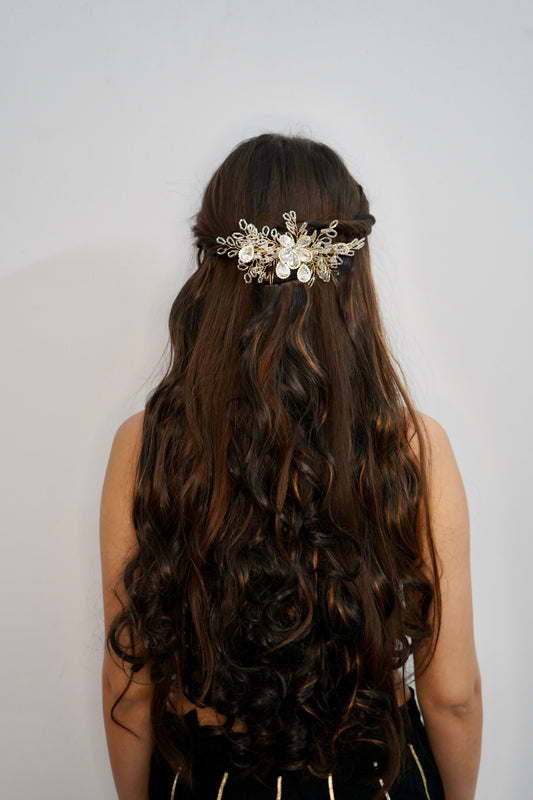 Embellished Flower Hair Brooch