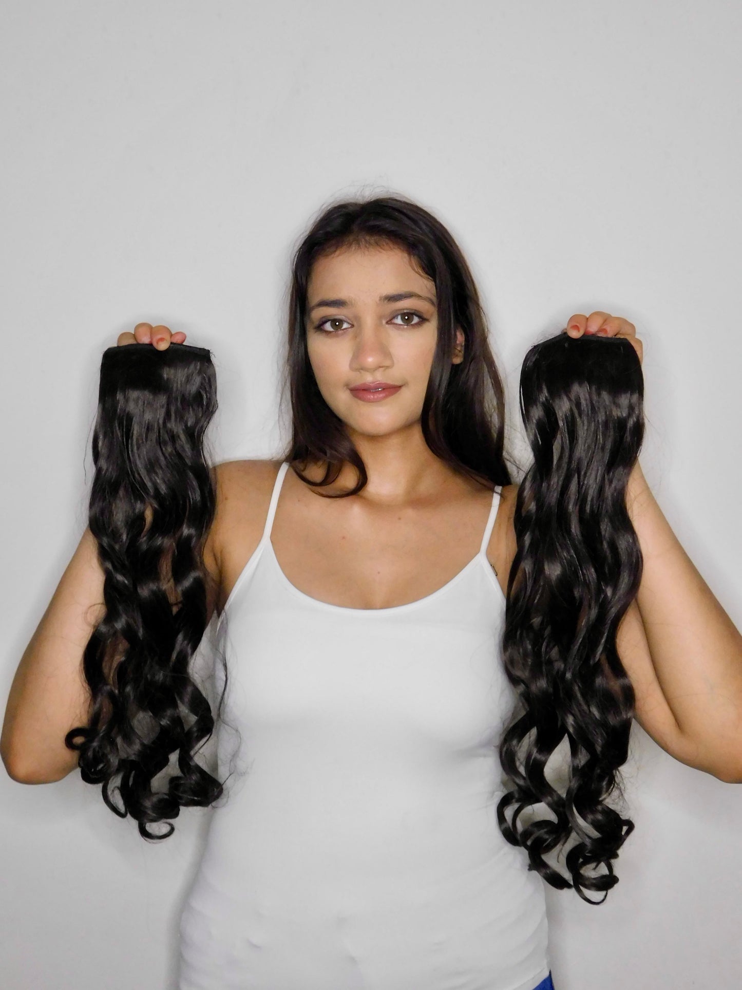 Black Curly Side Patches