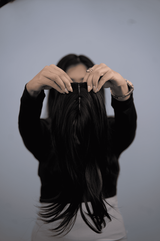 3.5*4- 4 clips Scalp Topper (Brown)