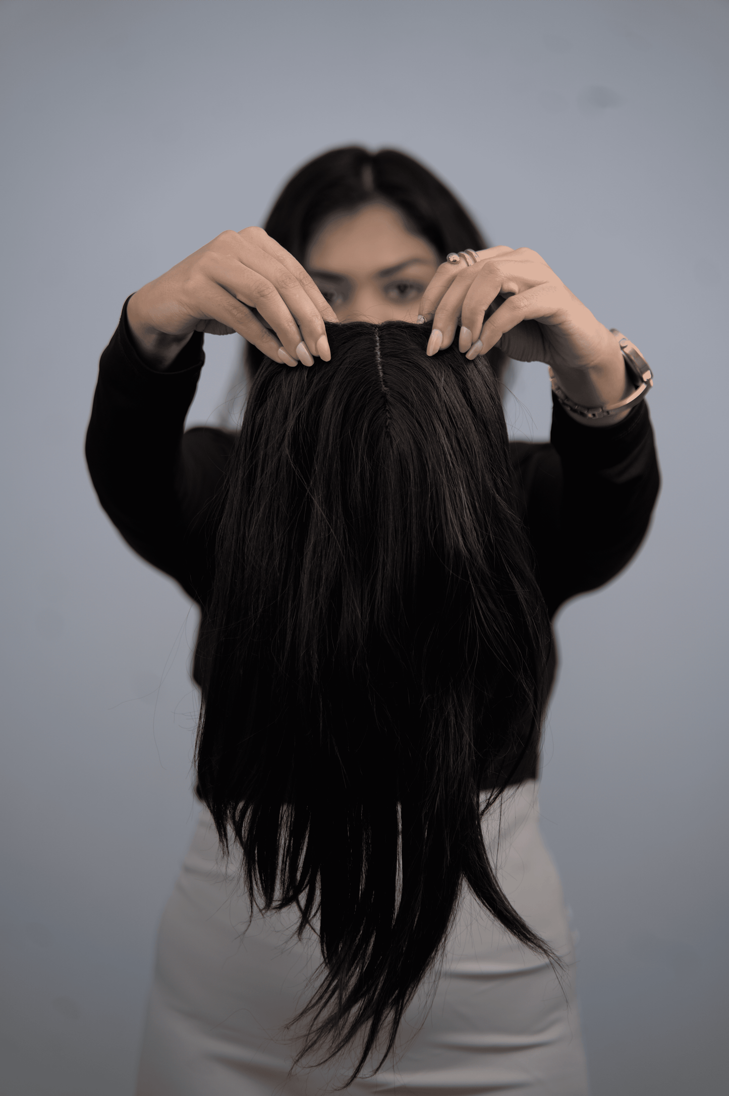 4*4.5-5 clips Scalp Topper (Brown)