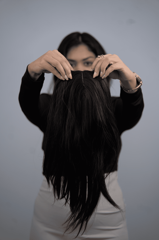 4*4.5-5 clips Scalp Topper (Brown)