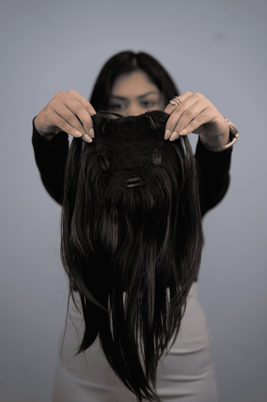 4*4.5-5 clips Scalp Topper (Brown)