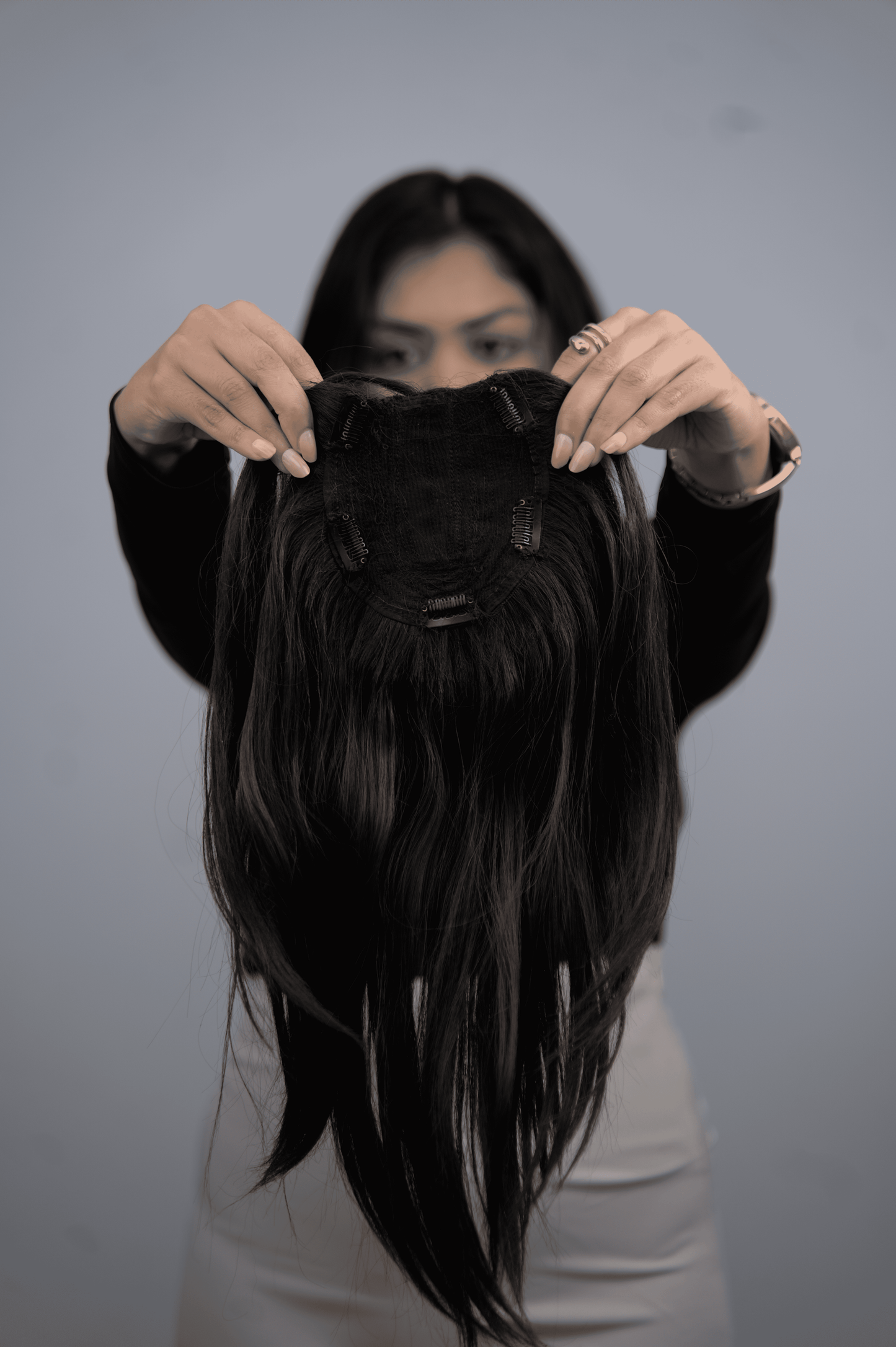 4*4.5-5 clips Scalp Topper (Brown)