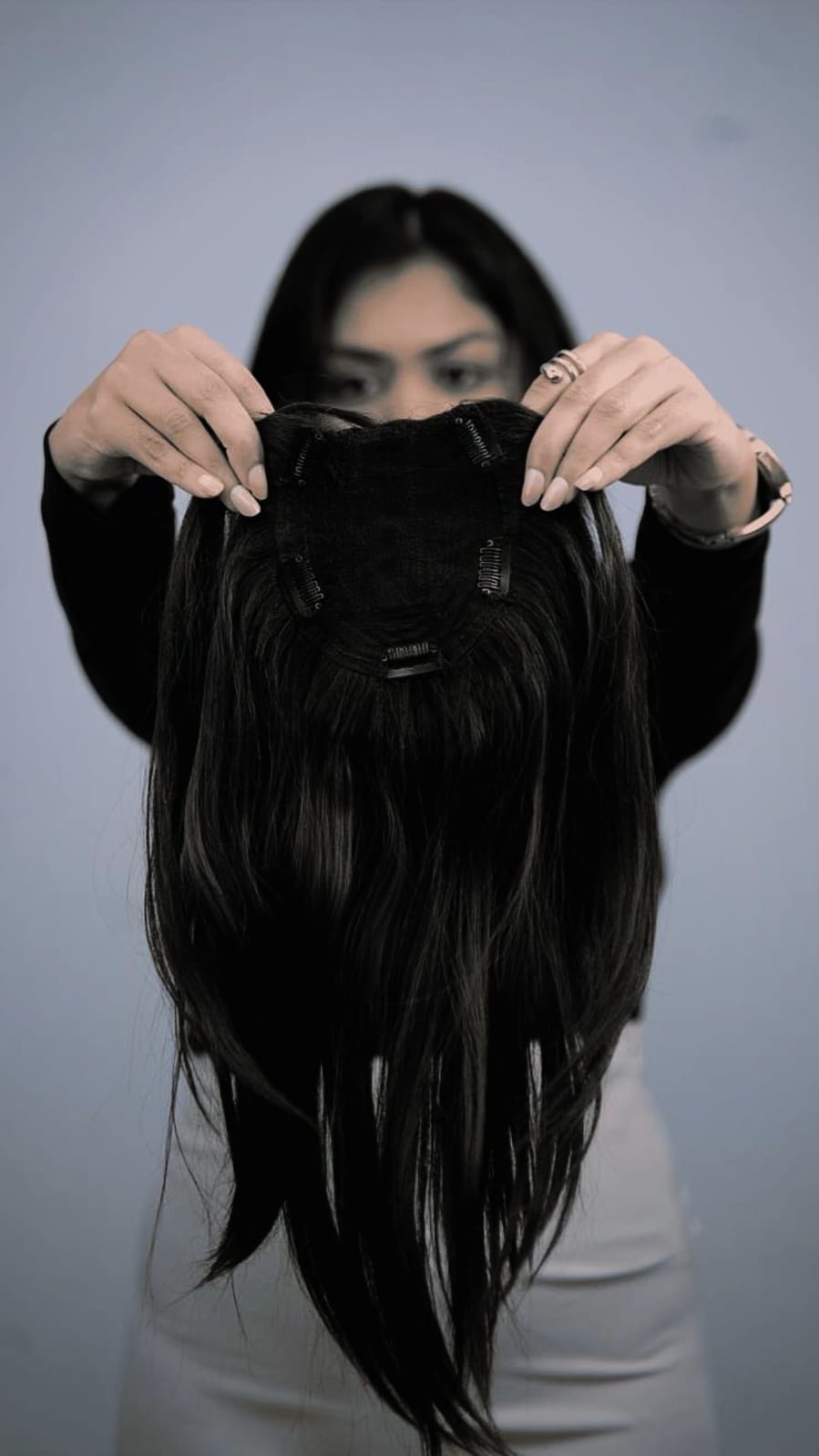 4*4.5 – 5 Clips Scalp Topper (Black)