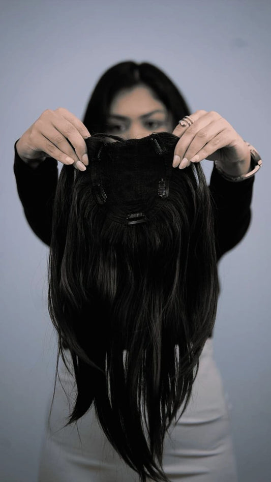 4*4.5 – 5 Clips Scalp Topper (Black)