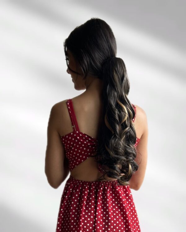 Highlighted Curly Pony (Claw Clip)