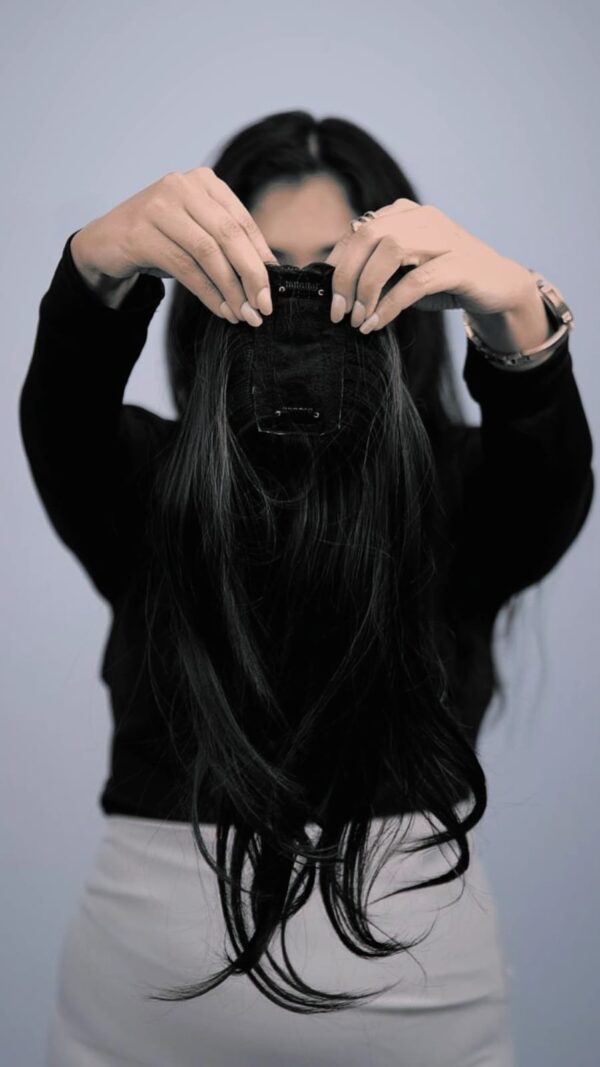 2*4 – 2 Clip Scalp Topper (Black)